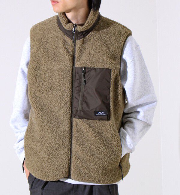 GLOSTER「【2WAYで着回せる】【UNISEX】GLOSTER配色別注 TAIONボア&times;ダウンベスト」|ダウンベスト・ベスト|