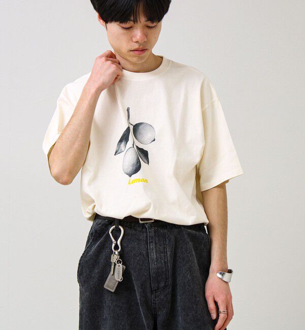 GLOSTER「【モノトーン果実図鑑】フルーツプリントTシャツ」|Tシャツ・カットソー|ホワイト系その他2