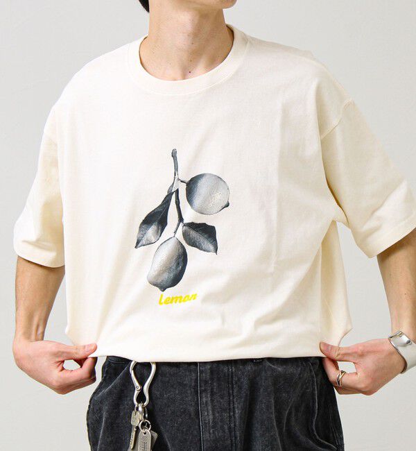 GLOSTER「【モノトーン果実図鑑】フルーツプリントTシャツ」|Tシャツ・カットソー|