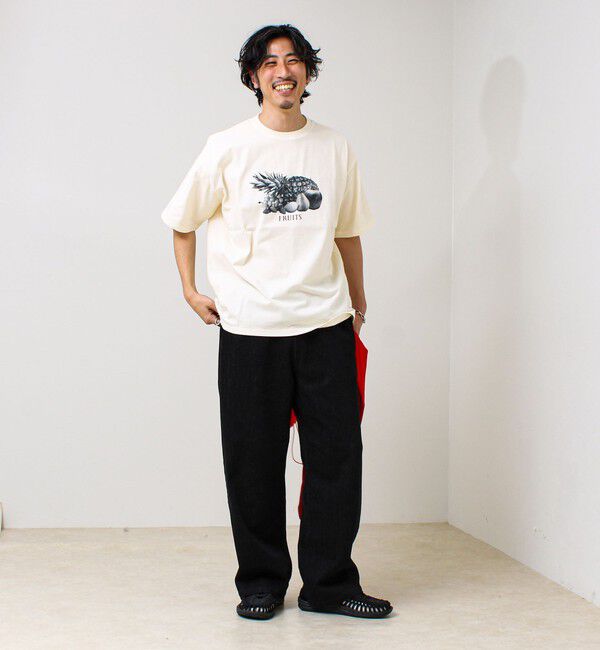 GLOSTER「【モノトーン果実図鑑】フルーツプリントTシャツ」|Tシャツ・カットソー|