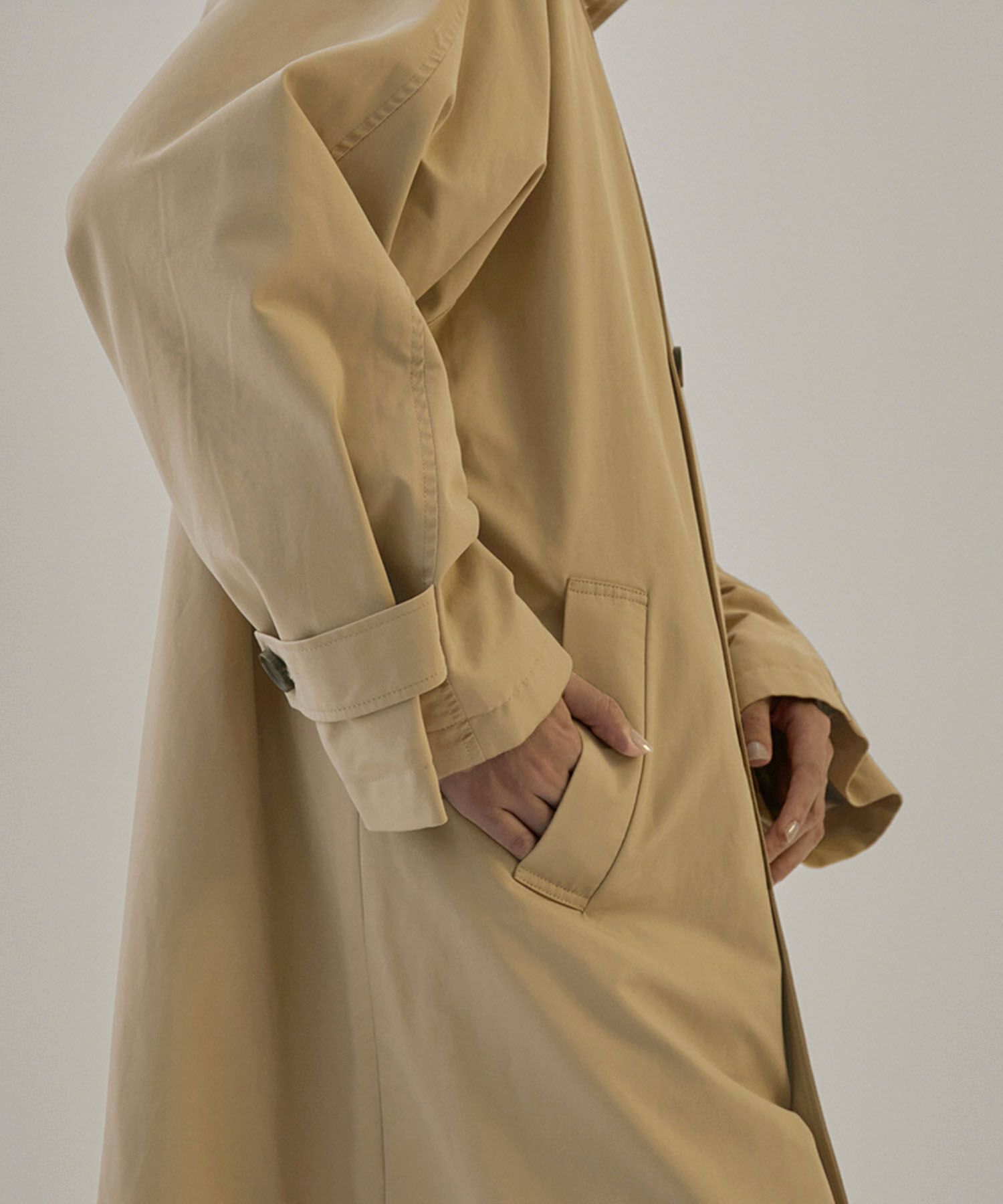 SALON adam et rope'「2WAYフード付きスタンドカラートレンチコート」|トレンチコート|