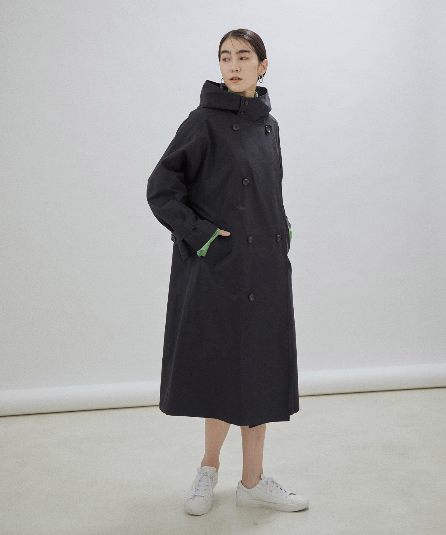 SALON adam et rope'「2WAYフード付きスタンドカラートレンチコート」|トレンチコート|