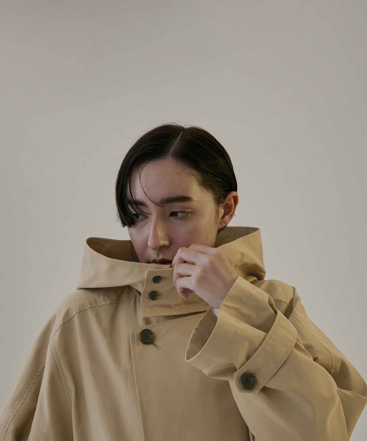 SALON adam et rope'「2WAYフード付きスタンドカラートレンチコート」|トレンチコート|