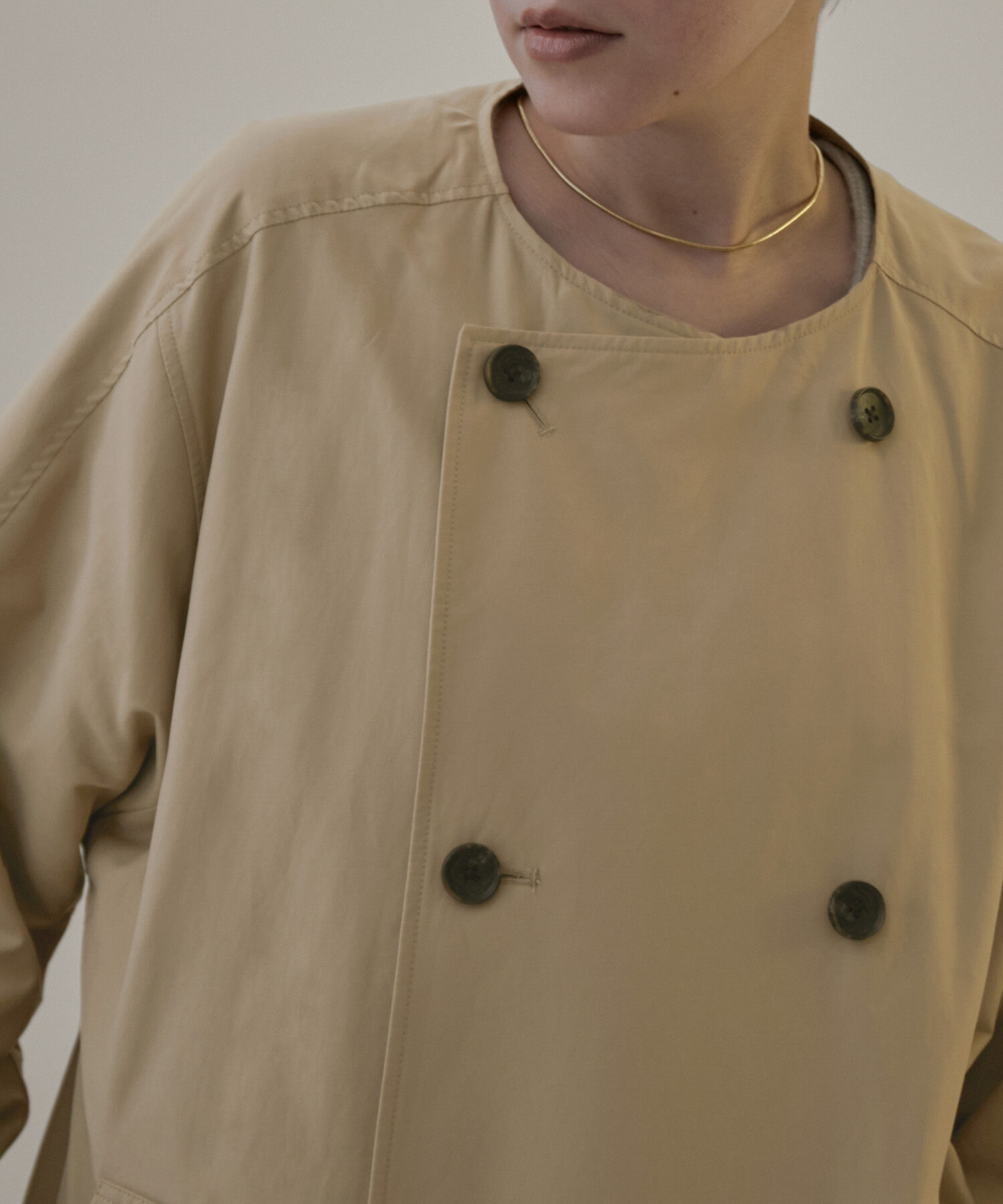 SALON adam et rope'「2WAYフード付きスタンドカラートレンチコート」|トレンチコート|