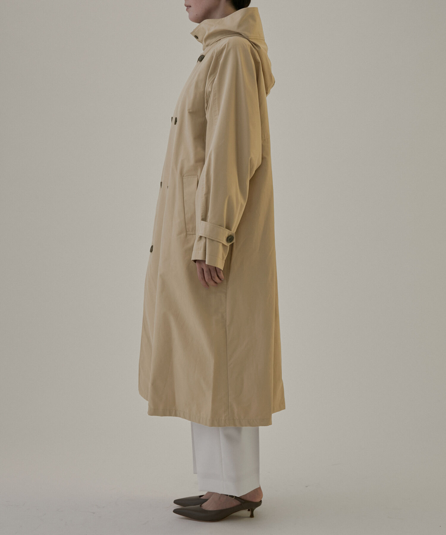 SALON adam et rope'「2WAYフード付きスタンドカラートレンチコート」|トレンチコート|