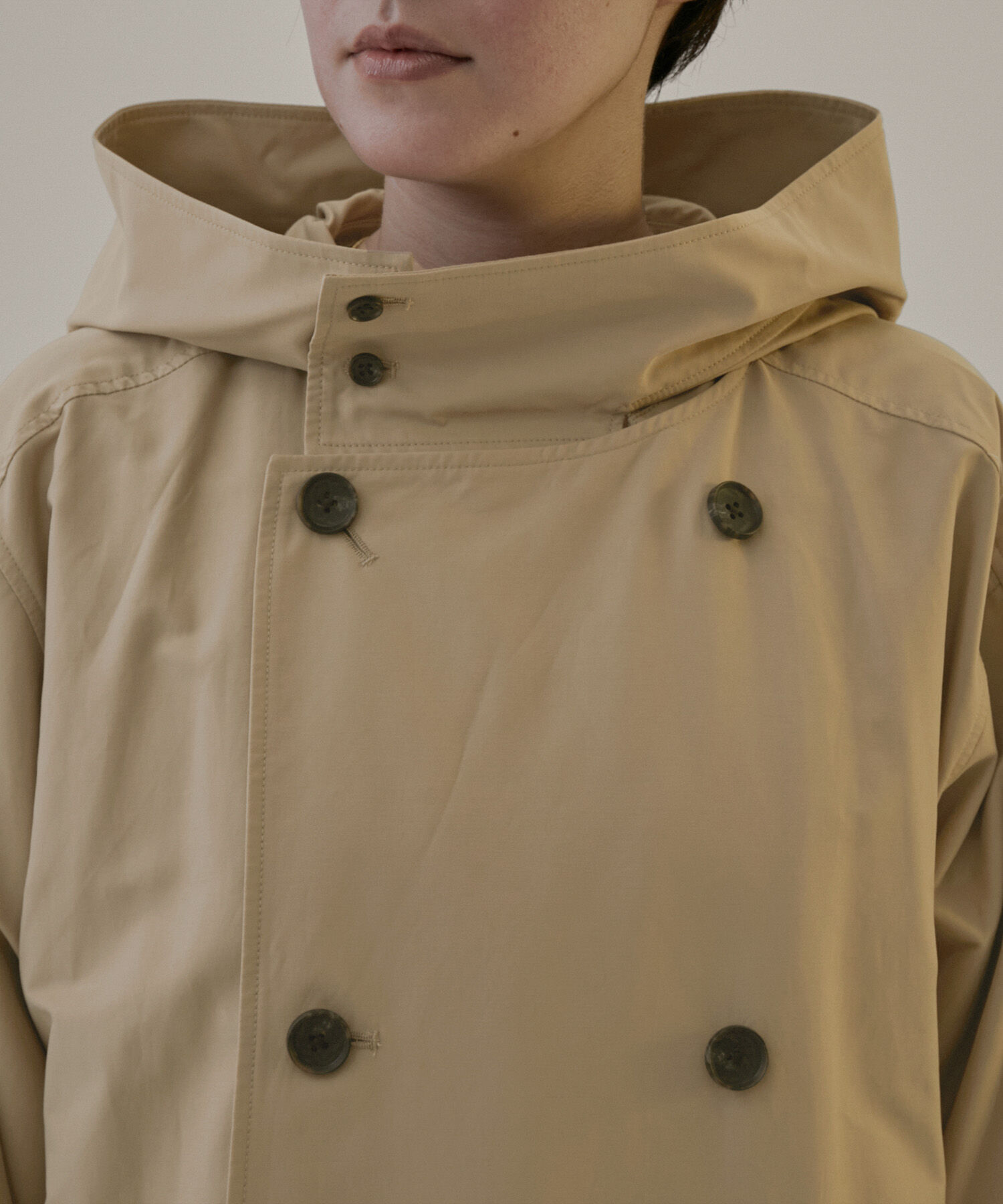 SALON adam et rope'「2WAYフード付きスタンドカラートレンチコート」|トレンチコート|