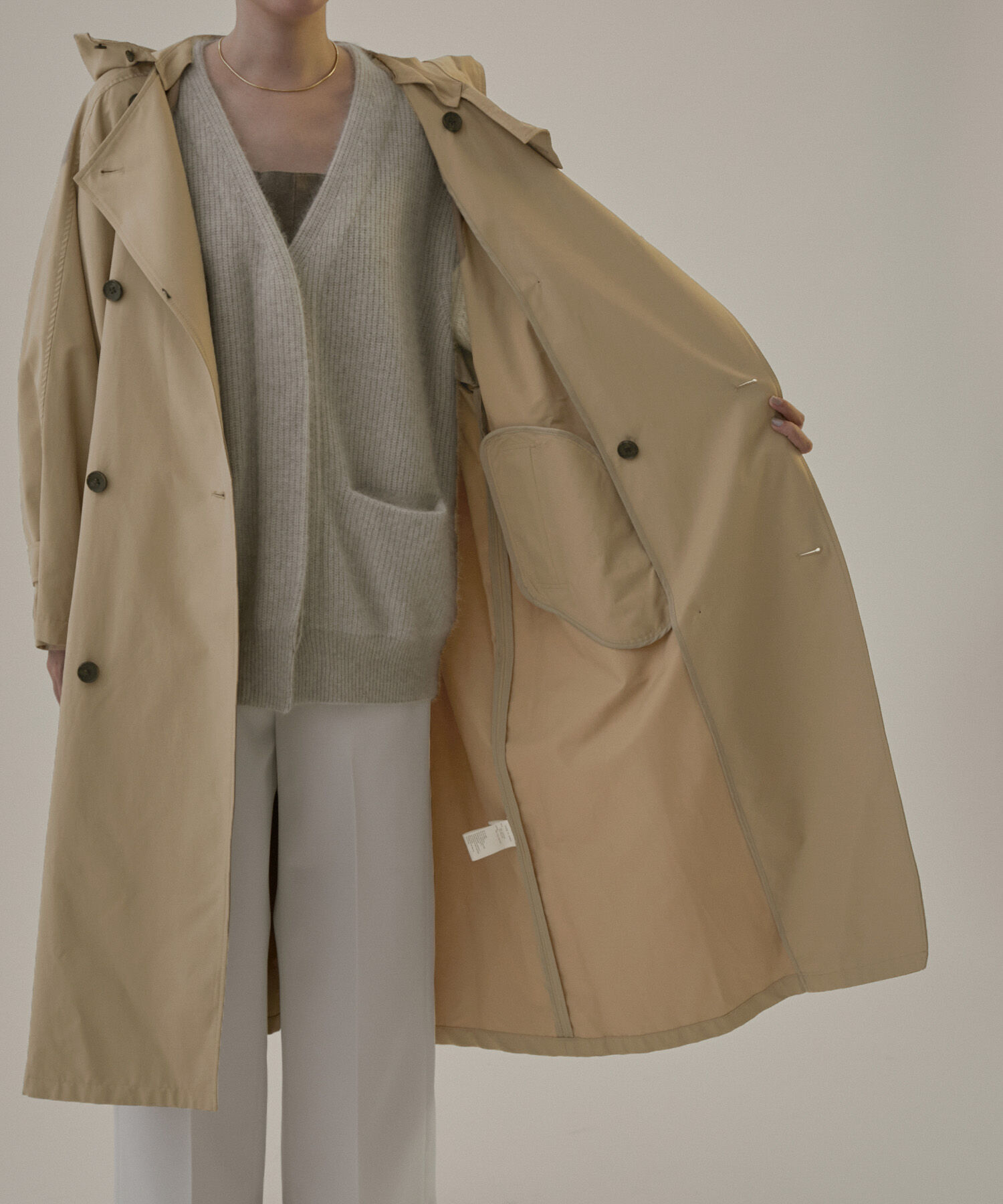 SALON adam et rope'「2WAYフード付きスタンドカラートレンチコート」|トレンチコート|