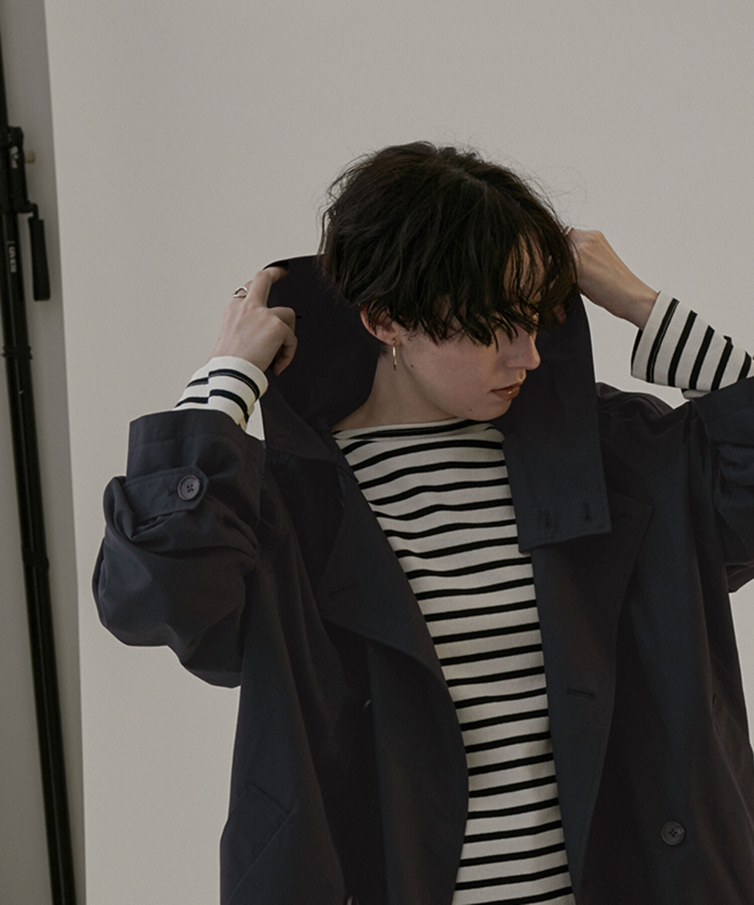 SALON adam et rope'「2WAYフード付きスタンドカラートレンチコート」|トレンチコート|