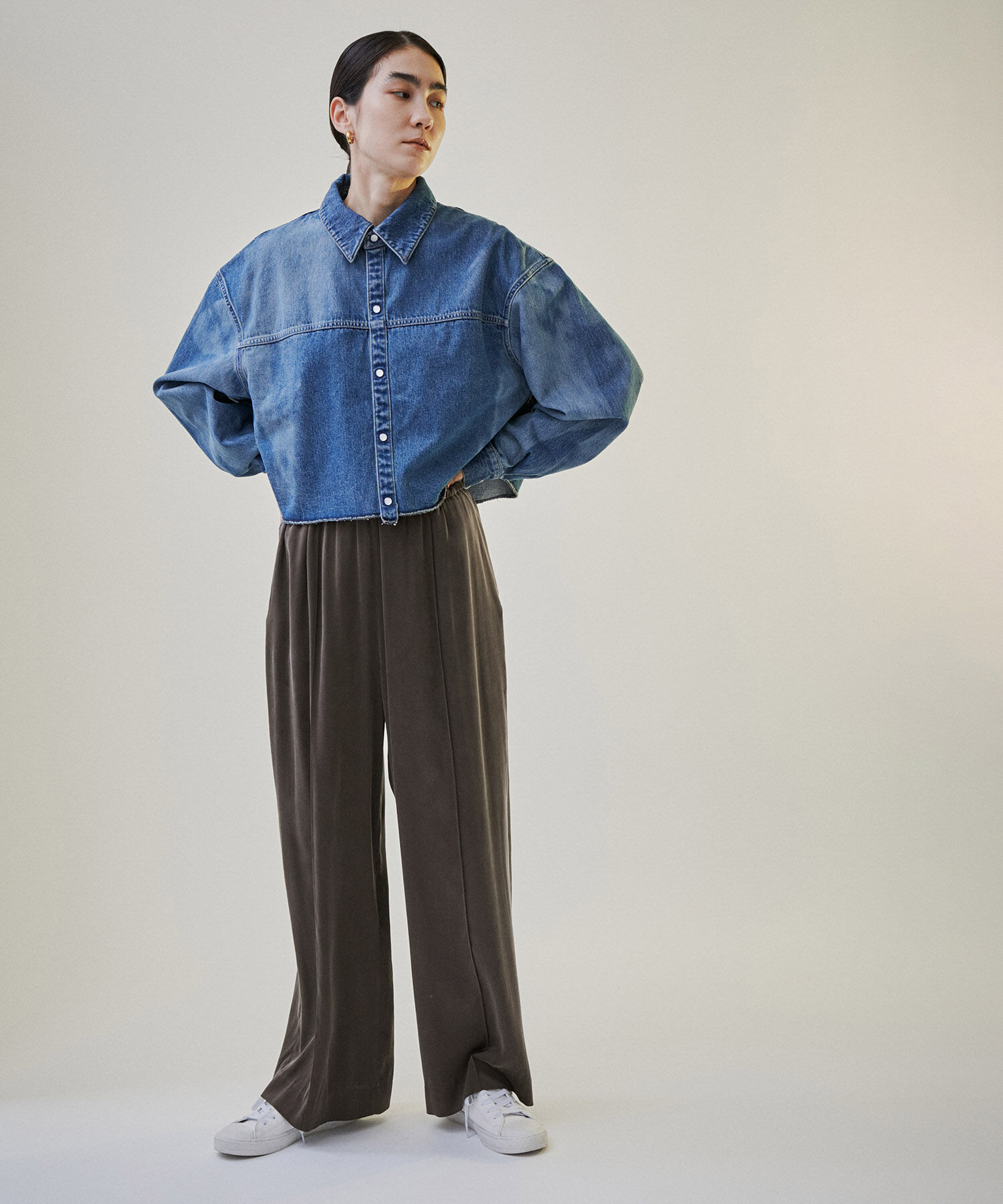 SALON adam et rope'「シルクイージーワイドパンツ【セットアップ対応・洗える】」|その他|