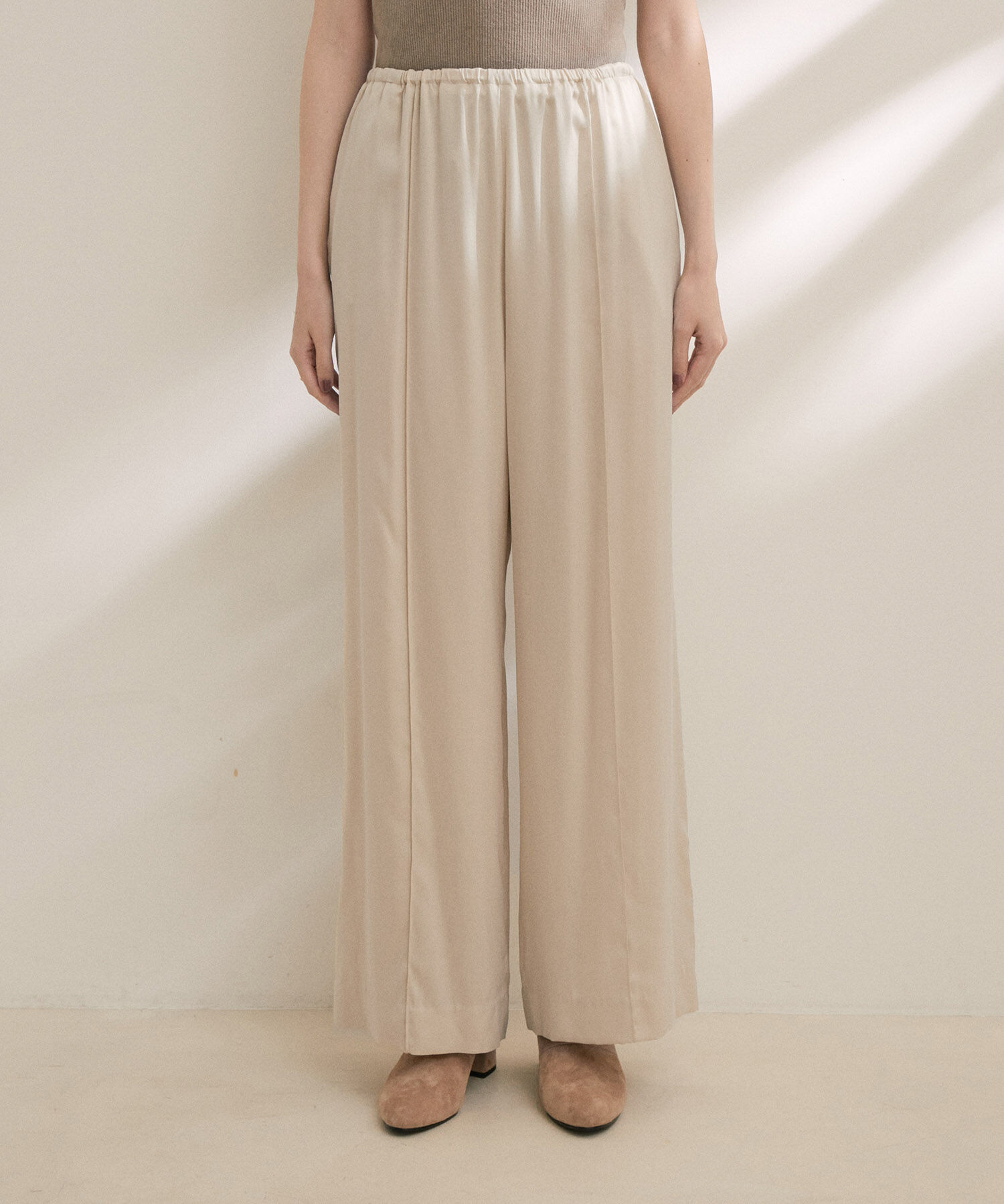 SALON adam et rope'「シルクイージーワイドパンツ【セットアップ対応・洗える】」|その他|