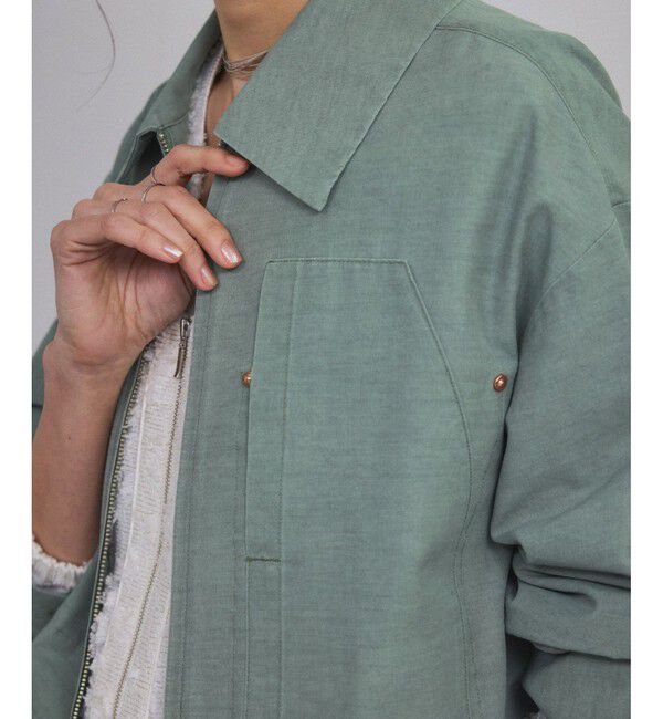 SALON adam et rope'「【セットアップ対応】ビンテージライクジップブルゾン」|ブルゾン・スタジャン|