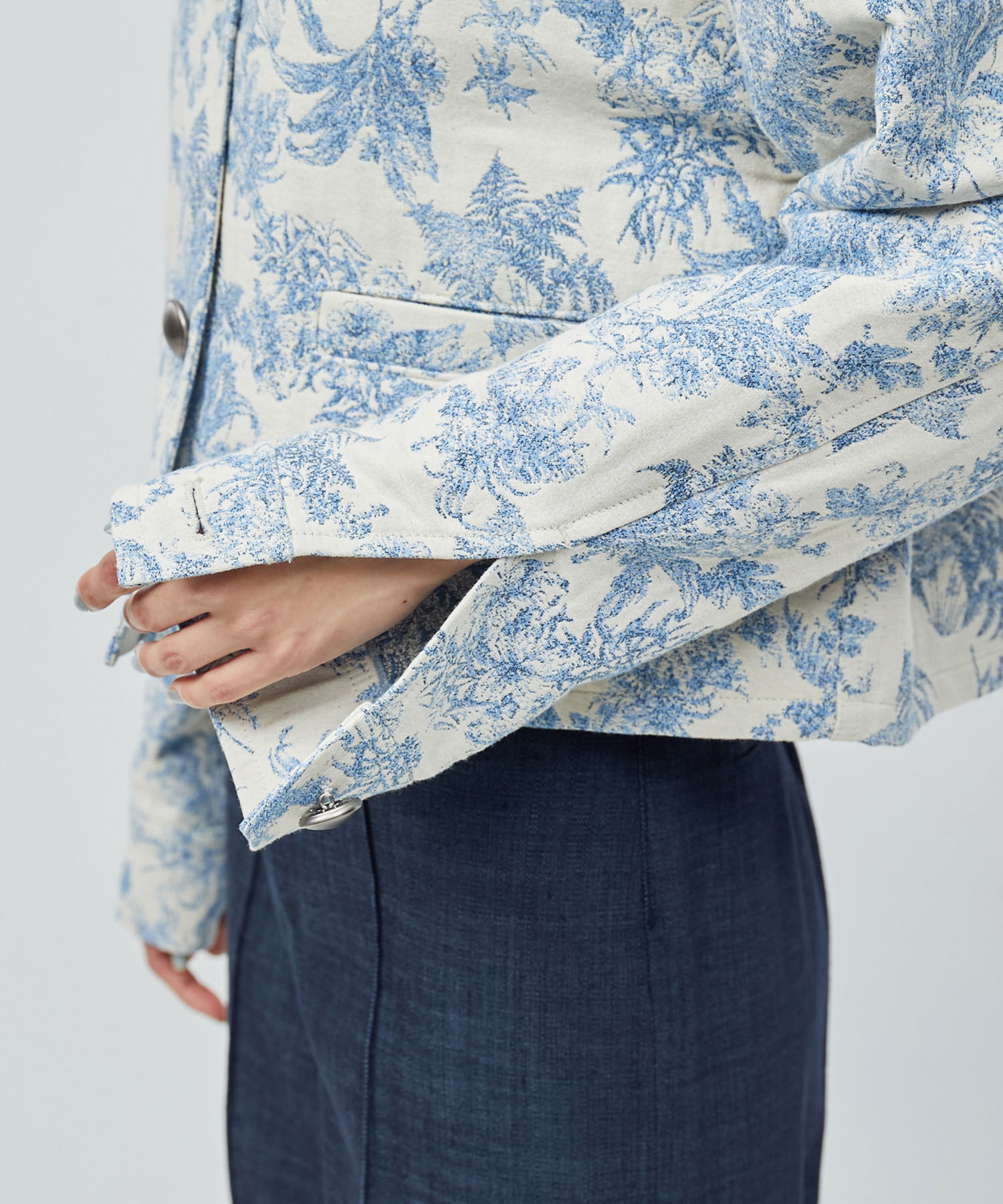 ROPE「【DEVEAUX】ジャカードショートブルゾン」|ブルゾン・スタジャン|