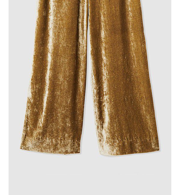 ROPE「ビスコースベロアVネックオールインワン」|オールインワン|