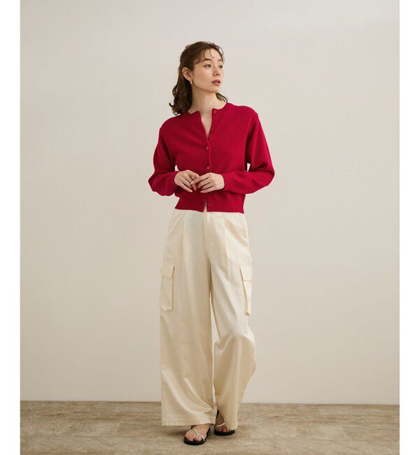 ROPE「【洗える】クルーネックミドルゲージカーディガン【オーガニックコットン】/セット対応」|ニット・セーター|