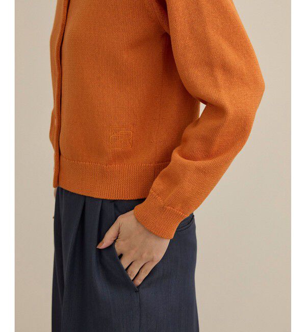 ROPE「【洗える】クルーネックミドルゲージカーディガン【オーガニックコットン】/セット対応」|ニット・セーター|