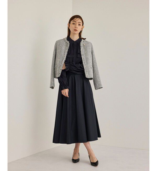 ROPE「【洗える】ドライコットンフォルムフレアスカート/セレモニー・通勤対応」|スカート|