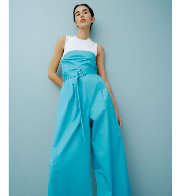 ROPE「コットンサテンオールインワン/洗える」|オールインワン|