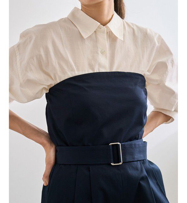 ROPE「コットンサテンオールインワン/洗える」|オールインワン|