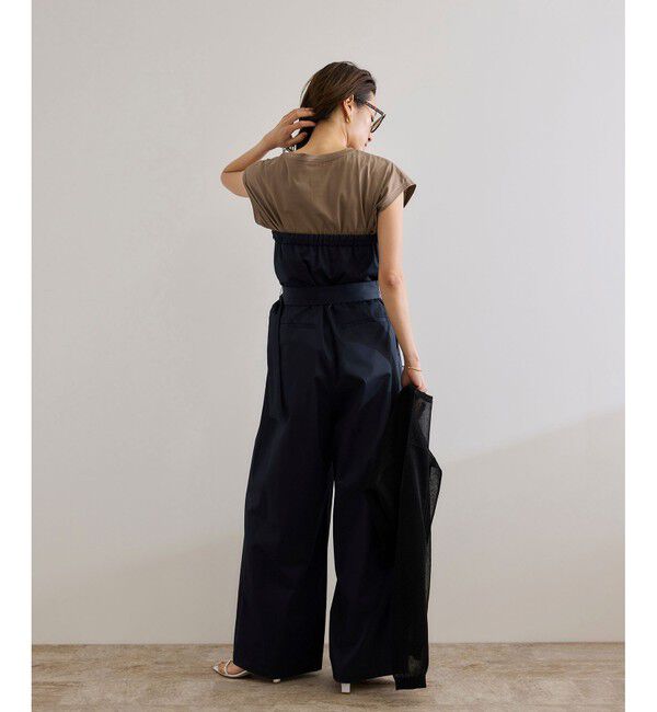 ROPE「コットンサテンオールインワン/洗える」|オールインワン|