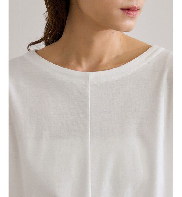 ROPE「【洗える・ナノシア加工】スムース半袖 Aラインカットソー」|Tシャツ・カットソー|