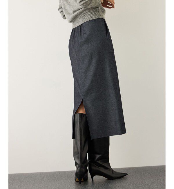 ROPE「[美人スカート]トリアセツイル ポケット付きタイトスカート(デニムライク)/イージーケア・セットアップ対応」|スカート|