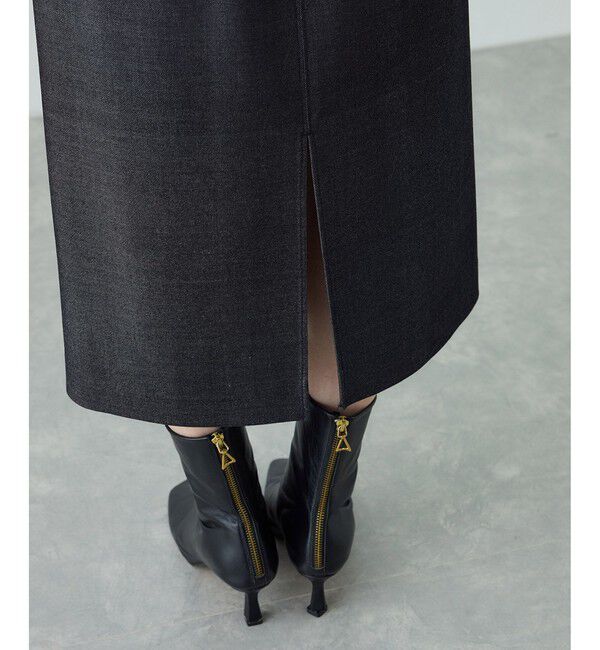 ROPE「[美人スカート]トリアセツイル ポケット付きタイトスカート(デニムライク)/イージーケア・セットアップ対応」|スカート|