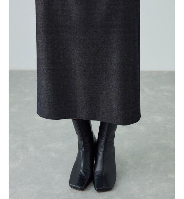 ROPE「[美人スカート]トリアセツイル ポケット付きタイトスカート(デニムライク)/イージーケア・セットアップ対応」|スカート|