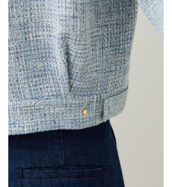 ROPE「ツイードノーカラージャケット」|ノーカラージャケット|