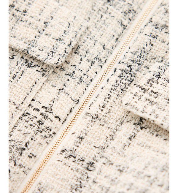 ROPE「ツイードノーカラージャケット」|ノーカラージャケット|