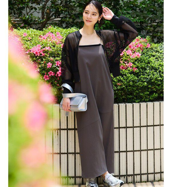 VIS「【WEB限定】ジップアップメッシュブルゾン/カーディガン」|カーディガン|