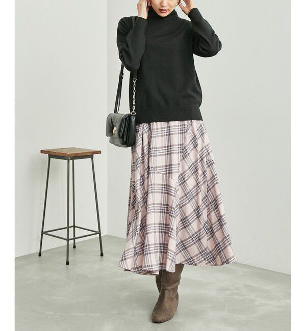 Rope&rsquo;Picnic「チェックボリュームスカート」|スカート|