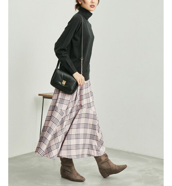 Rope&rsquo;Picnic「チェックボリュームスカート」|スカート|