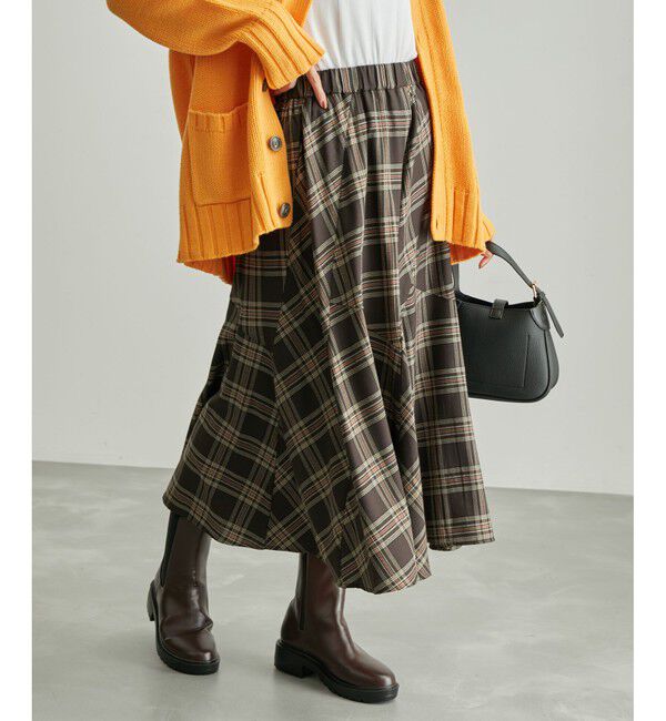 Rope&rsquo;Picnic「チェックボリュームスカート」|スカート|ブラウン系(21)