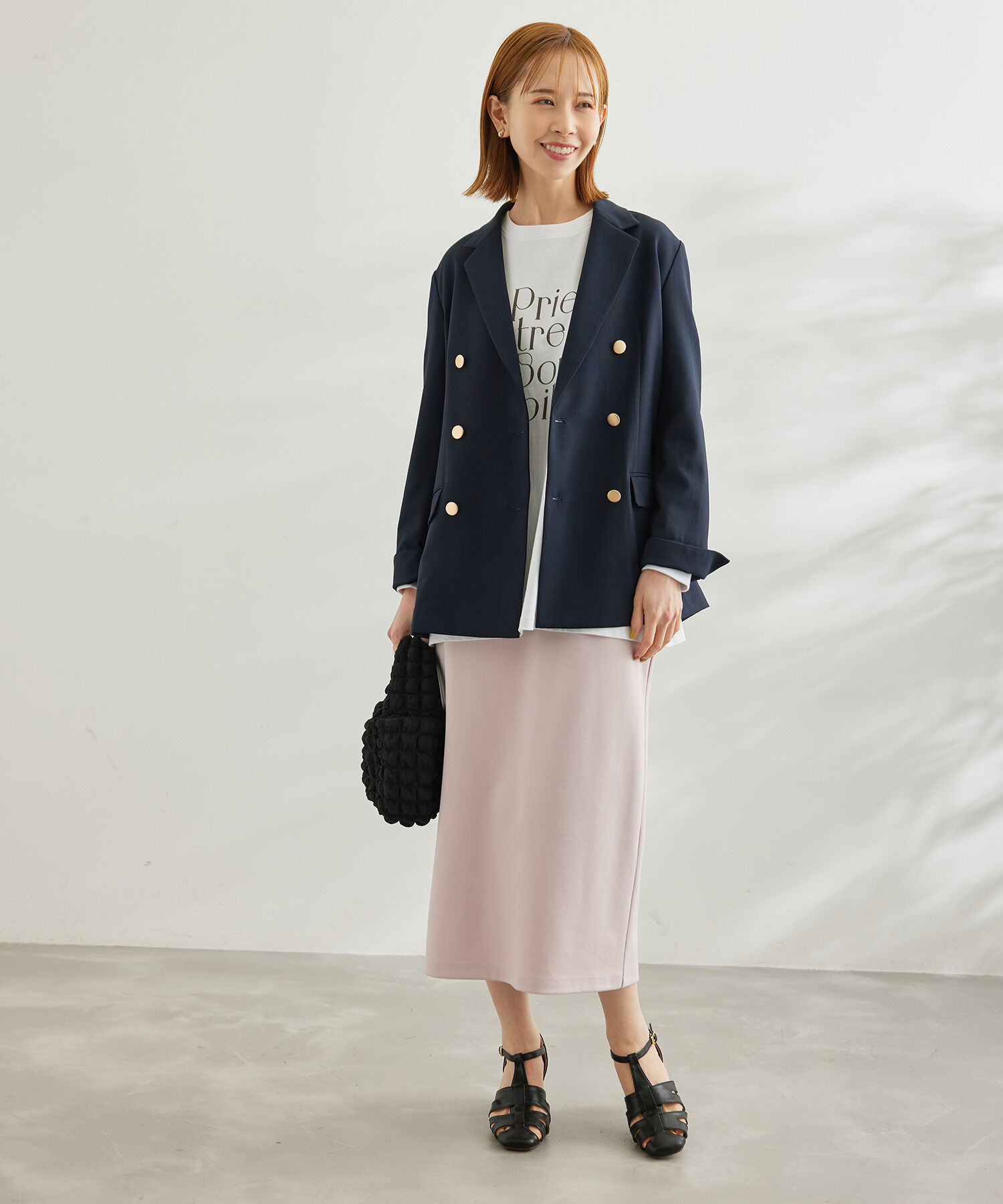 Rope&rsquo;Picnic「麻調ゴールドボタンジャケット」|テーラードジャケット|