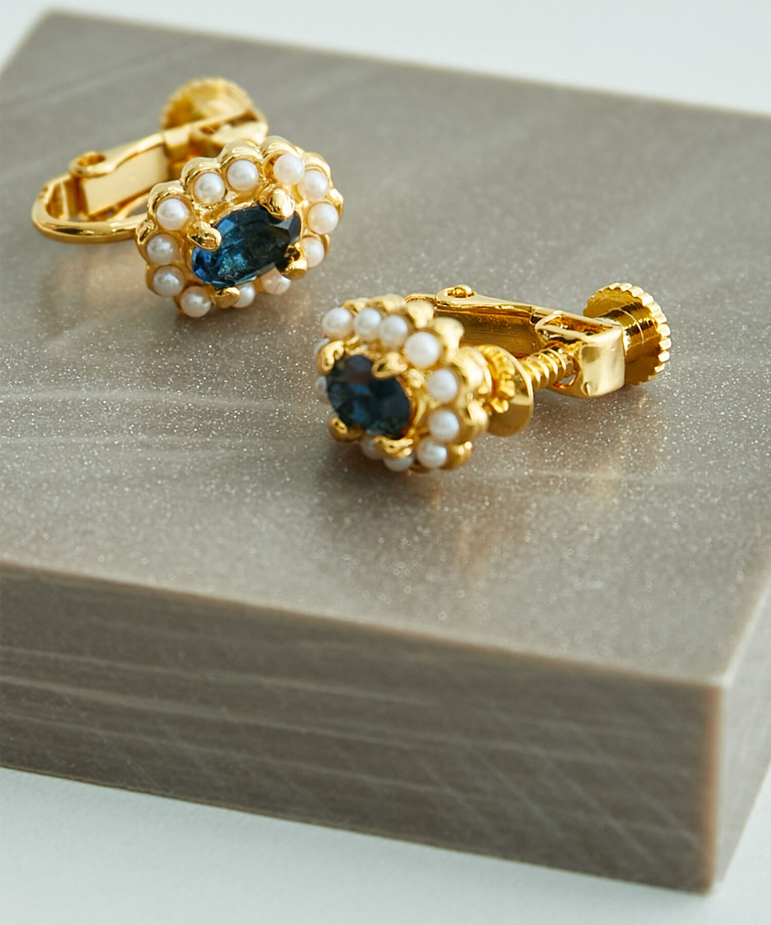 ROPE PICNIC PASSAGE「ミニビジューイヤリング」|イヤリング|ネイビー系(41)