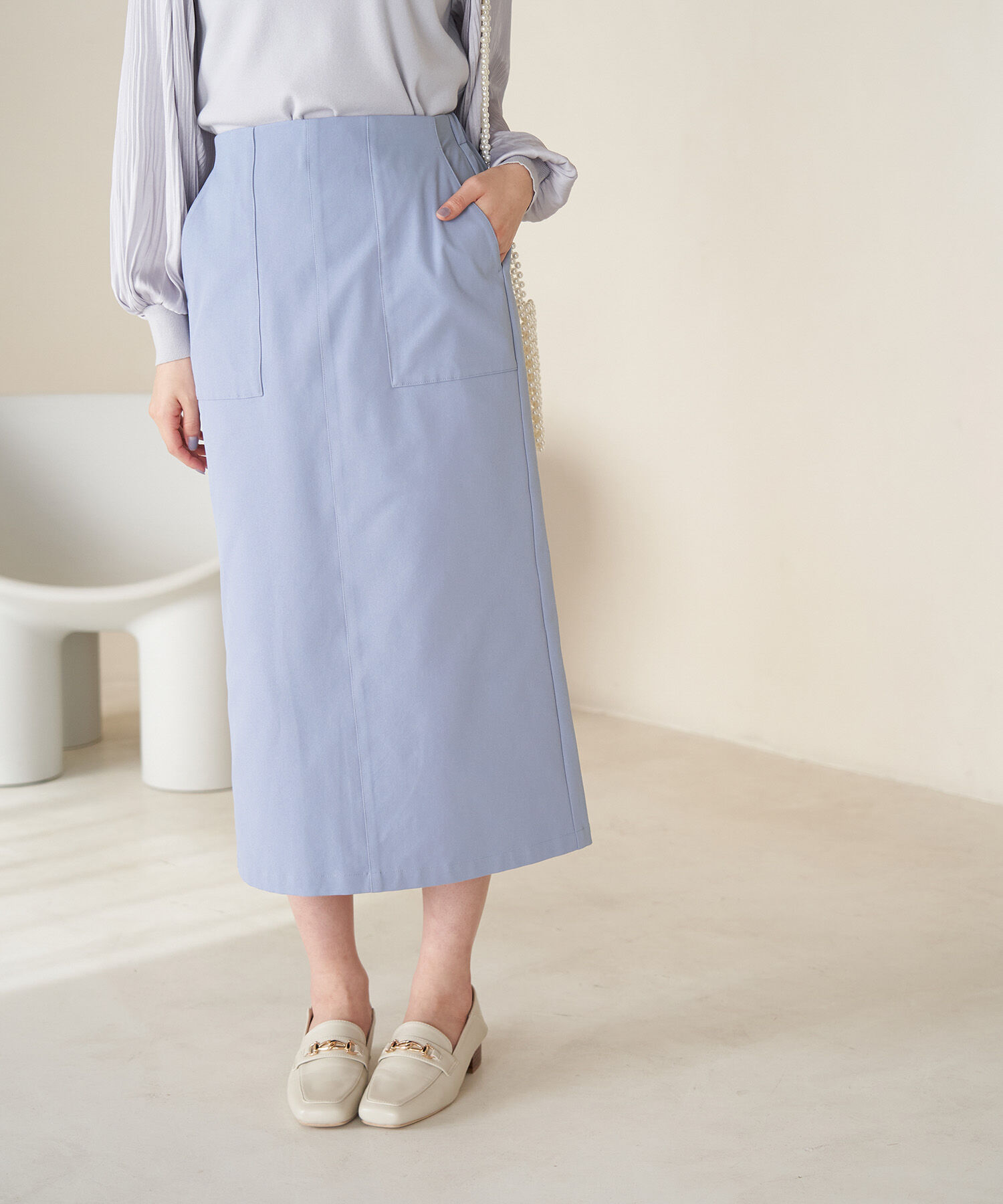 Rope&rsquo;Picnic「ストレッチIラインスカート」|スカート|