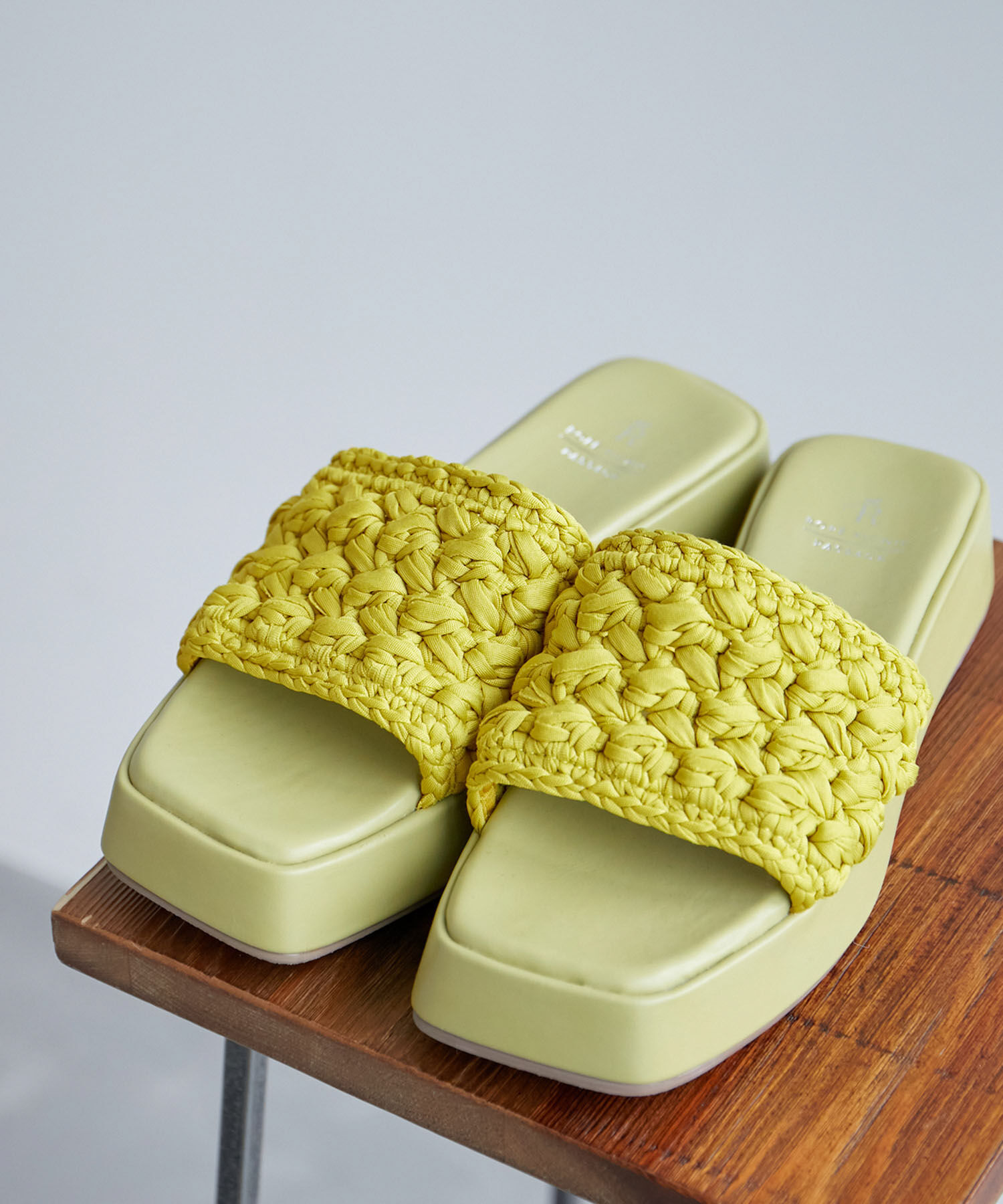 ROPE PICNIC PASSAGE「マクラメプラットフォームサンダル」|サンダル|グリーン系(35)