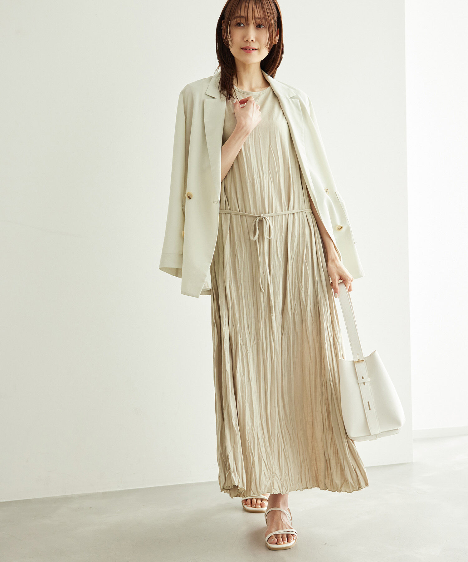 Rope&rsquo;Picnic「カットプリーツワンピース」|ワンピース|