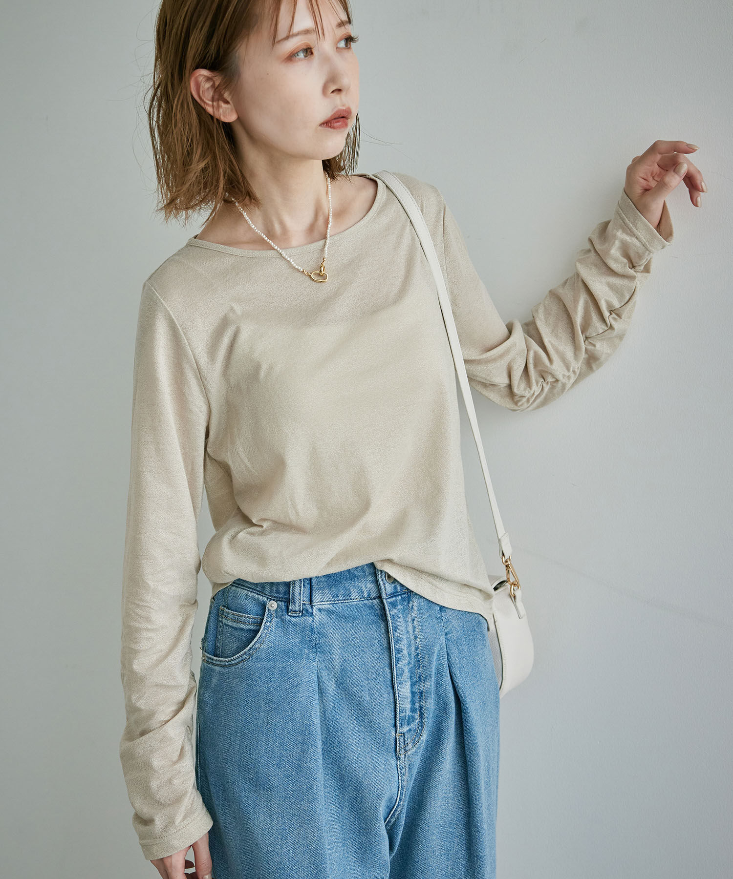 Rope&rsquo;Picnic「シアーラメインナーカットソー」|Tシャツ・カットソー|