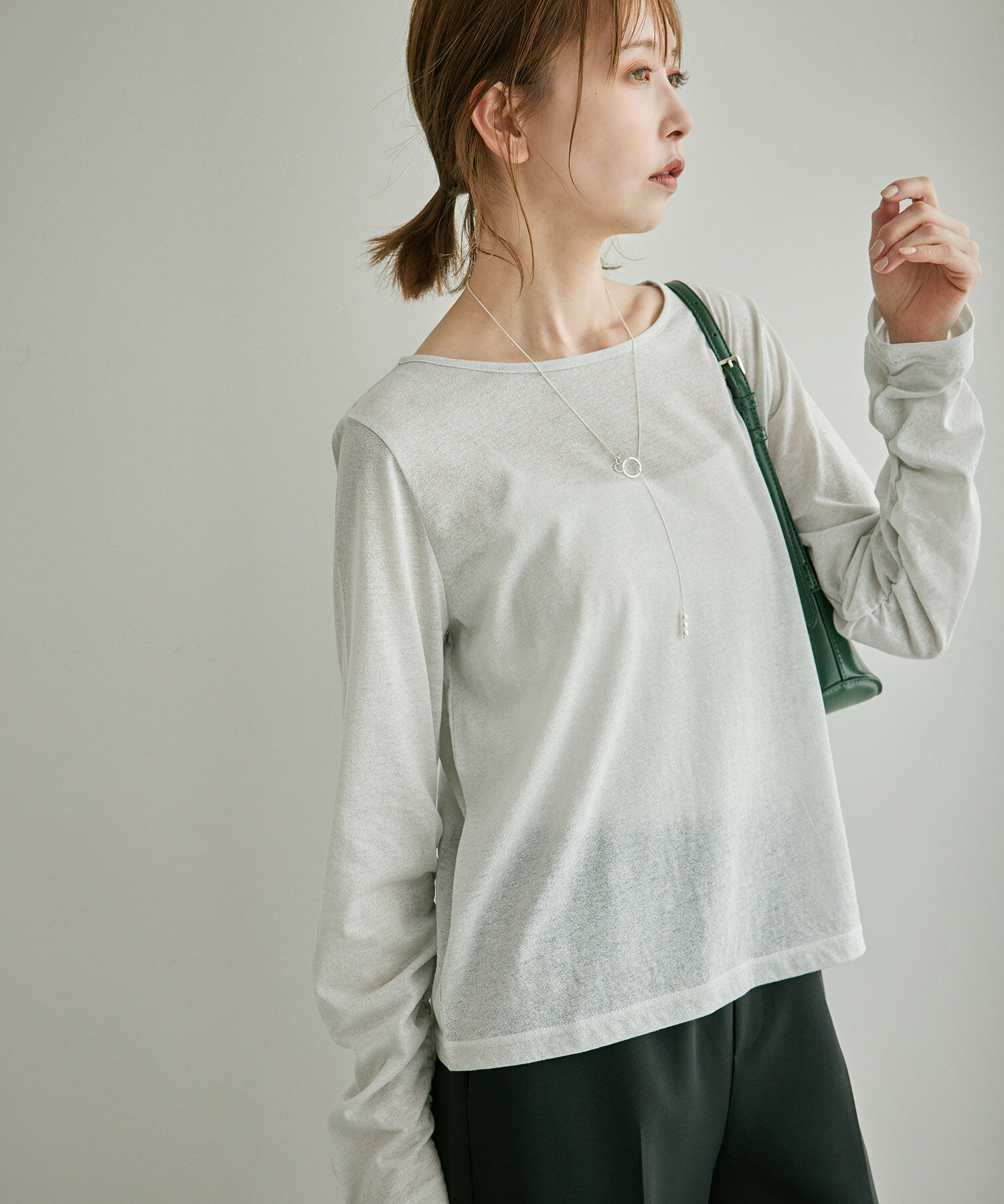 Rope&rsquo;Picnic「シアーラメインナーカットソー」|Tシャツ・カットソー|