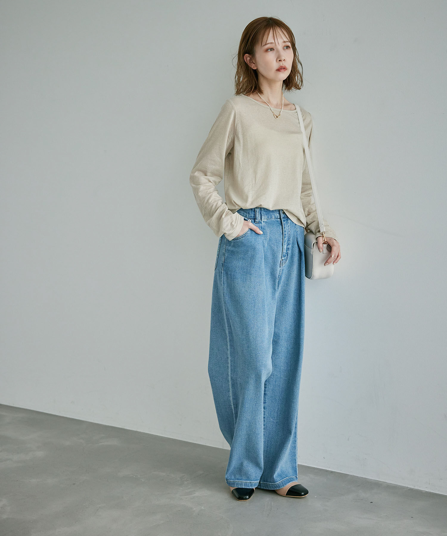 Rope&rsquo;Picnic「シアーラメインナーカットソー」|Tシャツ・カットソー|