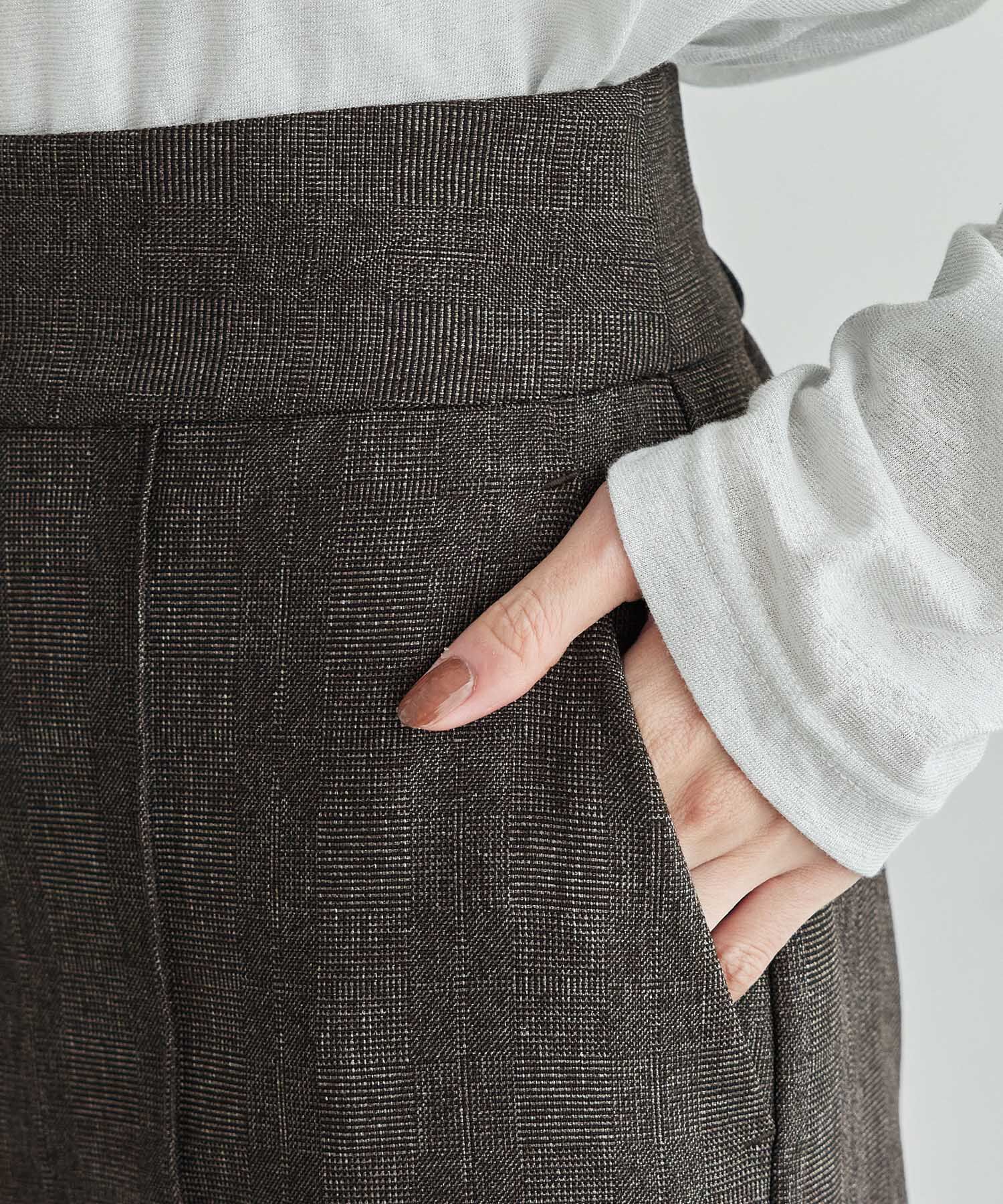 Rope&rsquo;Picnic「ウールライクサージワイドパンツ/セットアップ対応・リンクコーデ」|チノ|