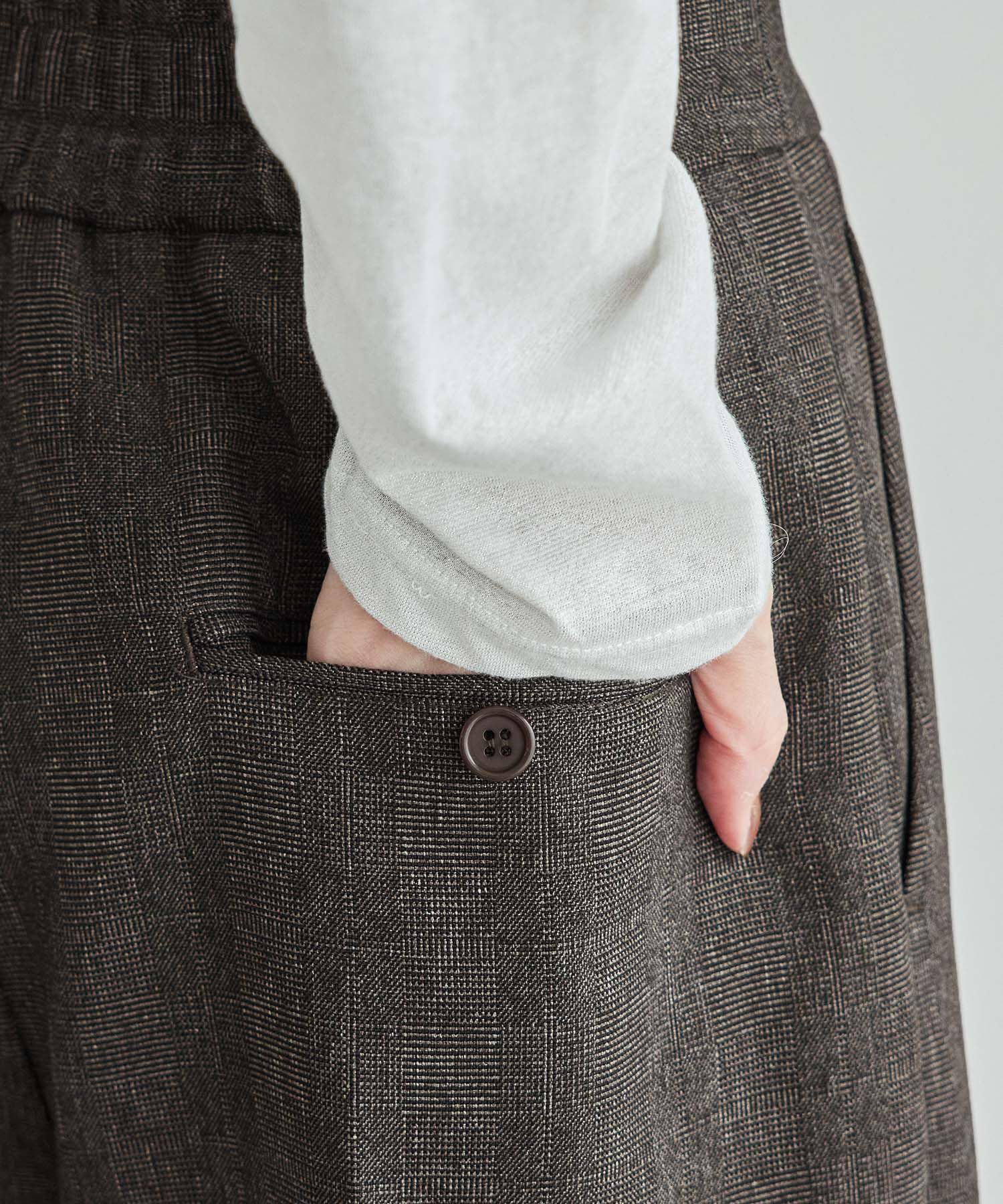 Rope&rsquo;Picnic「ウールライクサージワイドパンツ/セットアップ対応・リンクコーデ」|チノ|