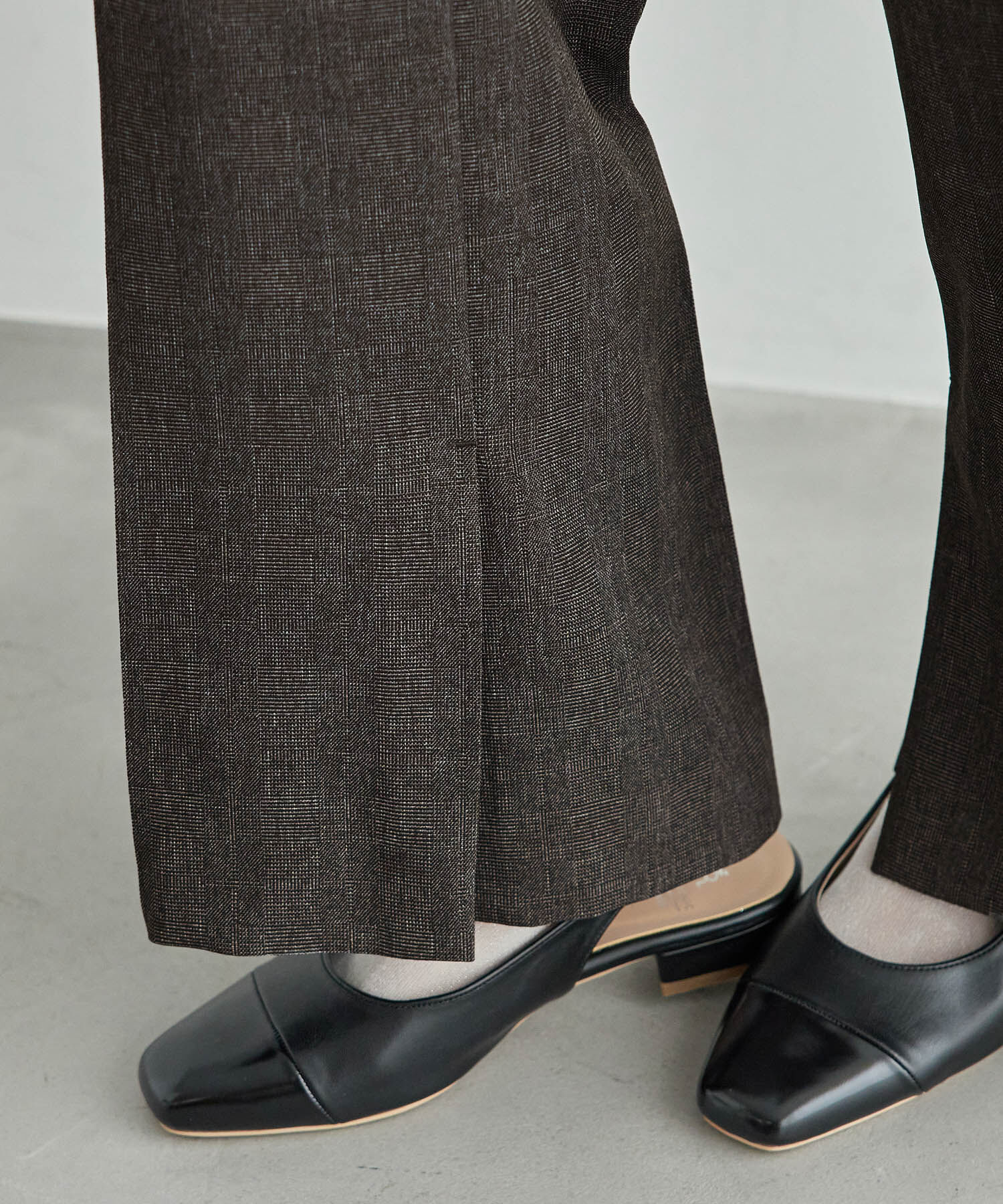 Rope&rsquo;Picnic「ウールライクサージワイドパンツ/セットアップ対応・リンクコーデ」|チノ|