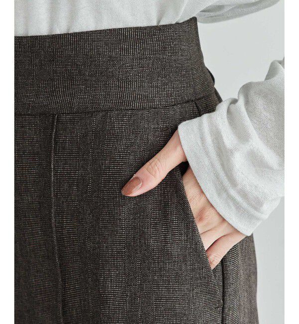 Rope&rsquo;Picnic「ウールライクサージワイドパンツ/セットアップ対応・リンクコーデ」|チノ|