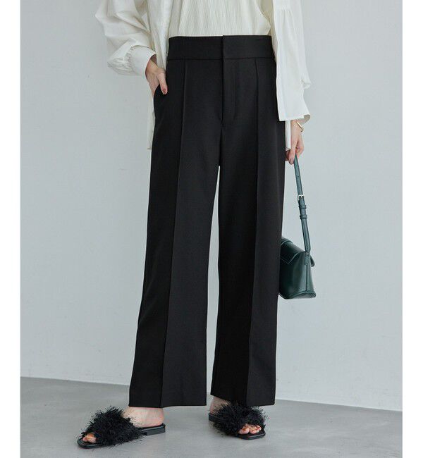 Rope&rsquo;Picnic「ウールライクサージワイドパンツ/セットアップ対応・リンクコーデ」|チノ|