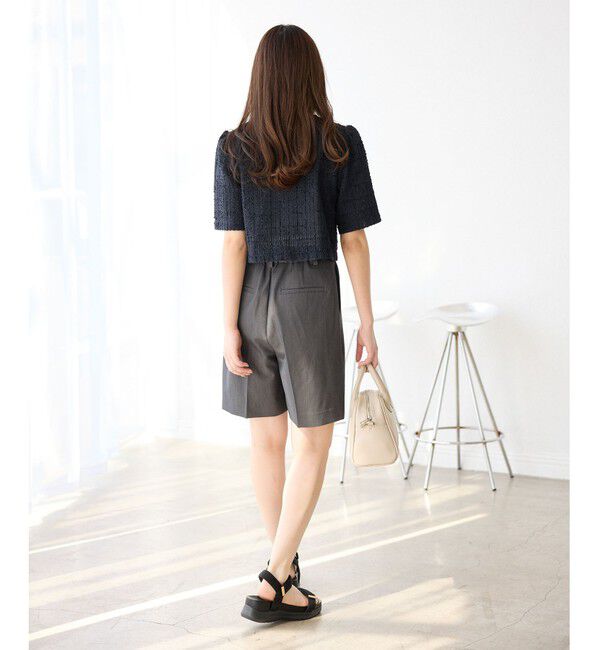 Rope&rsquo;Picnic「【サマー・ツイード】金ボタンカーディジャケット」|ノーカラージャケット|