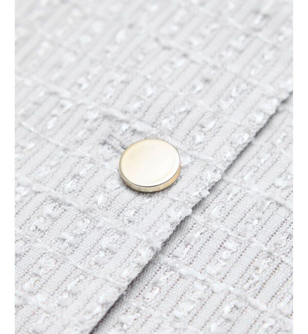 Rope&rsquo;Picnic「【サマー・ツイード】金ボタンカーディジャケット」|ノーカラージャケット|