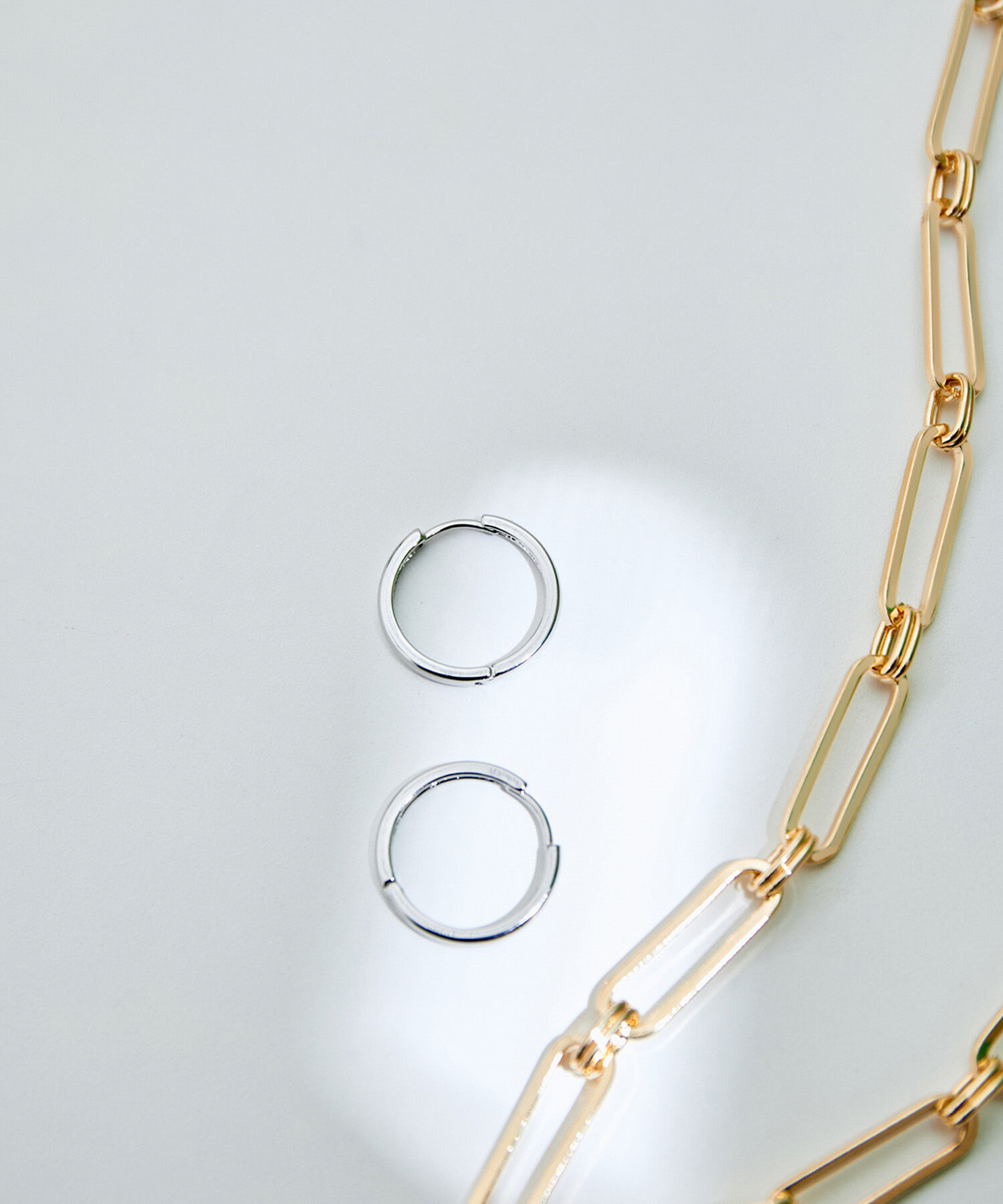 ADAM ET ROPE'「【LES BIJOUX】フープピアス (Midium)」|ピアス|シルバー(93)