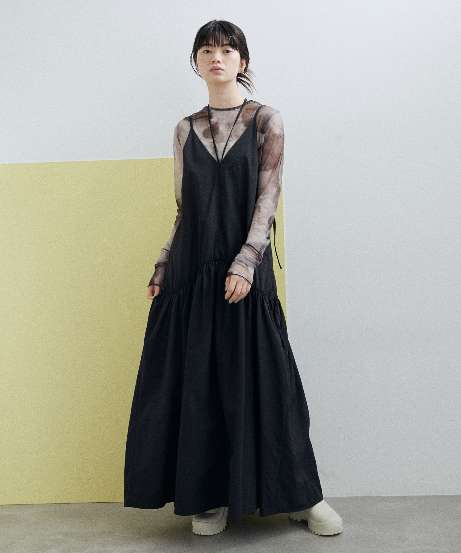 ADAM ET ROPE'「【WEB限定】フレアキャミワンピース」|ワンピース|